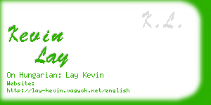 kevin lay business card